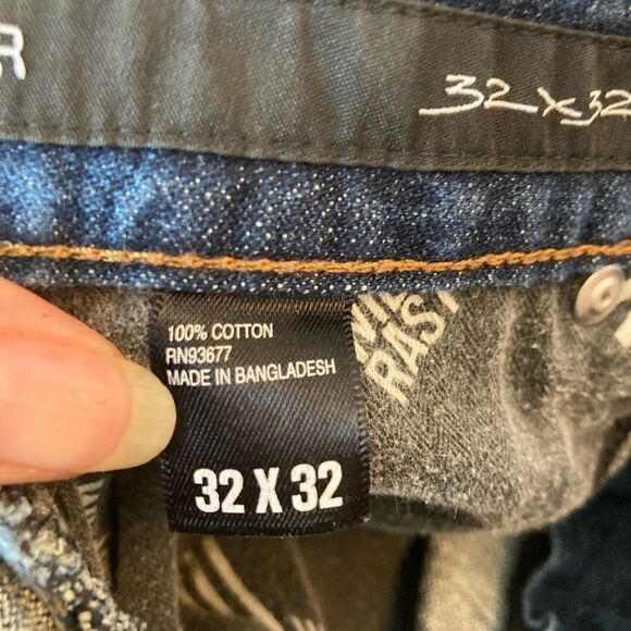 William Rast Taper unisex dark wash 100 % cotton jeans 32x32 cool belt loops - Picture 11 of 13